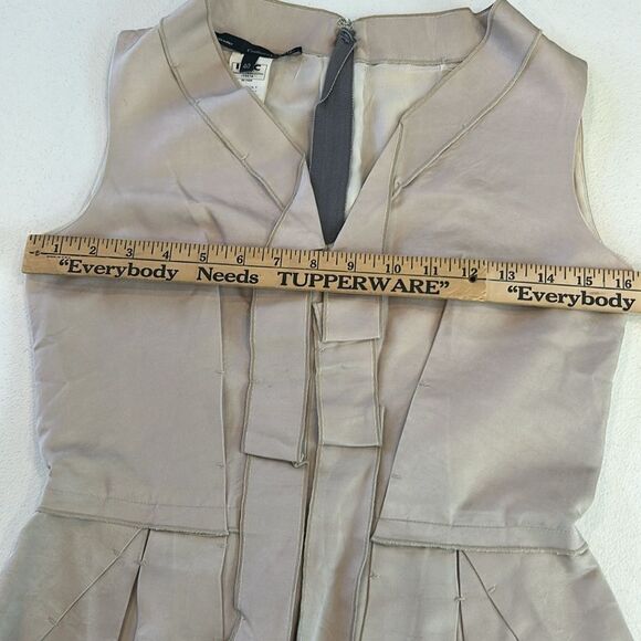 Gianfranco FERRE silk inside out, blouse, sleeveless with tucks - Picture 5 of 10